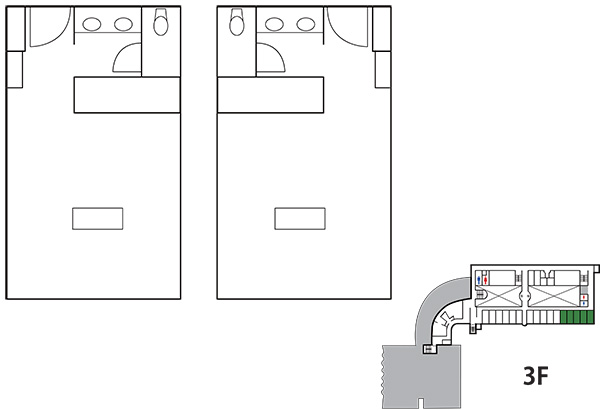 和室 6名部屋：15畳　図面